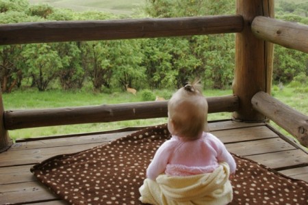 Abigail with bushbucks