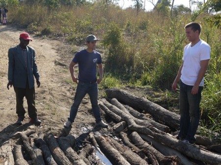 Ryan on road in Mozambique