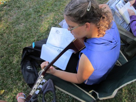 Charlotte with guitar