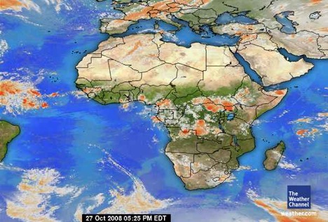 Map of Africa Weather